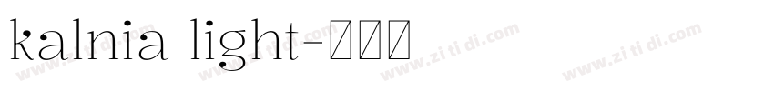 kalnia light字体转换